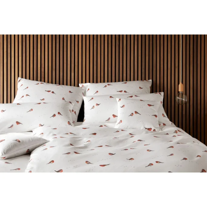 Elegante Mako-Satin Bettwäsche Rotkehlchen Kupfer
