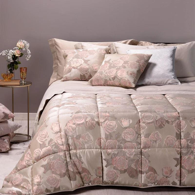 Trapunta in Raso Jacquard Melody Dreaming Floreale