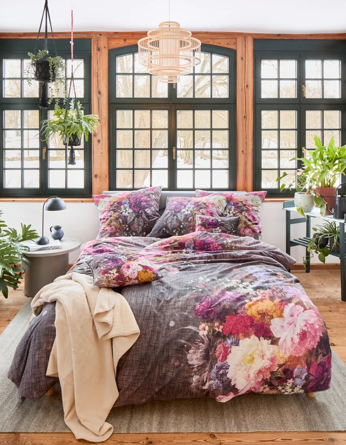 Irisette Flausch-Cotton Bettwäsche Zobel Blumen 8551-90
