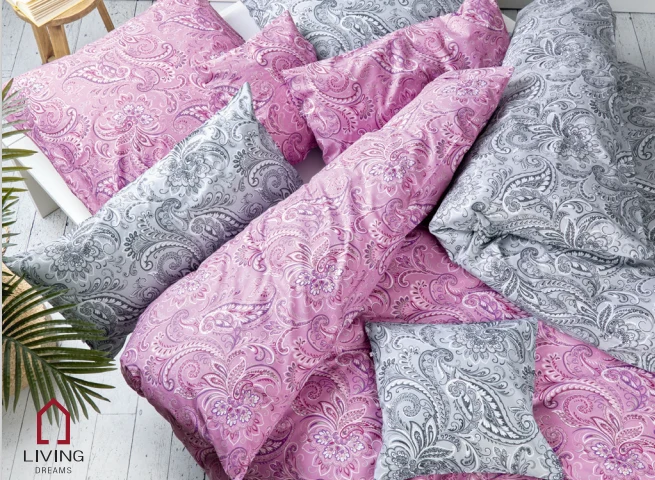 Living Dreams Paisley-Bettwäsche Renforcé purple -