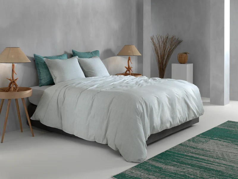 Zo! Home Baumwoll-Bettwäsche Lino Dove Grey