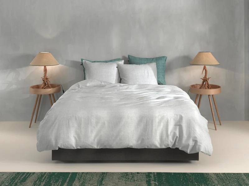 Zo! Home Baumwoll-Bettwäsche Lino Dove Grey