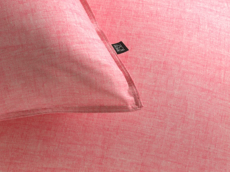 Zo! Home Baumwoll-Bettwäsche Lino Shell Red