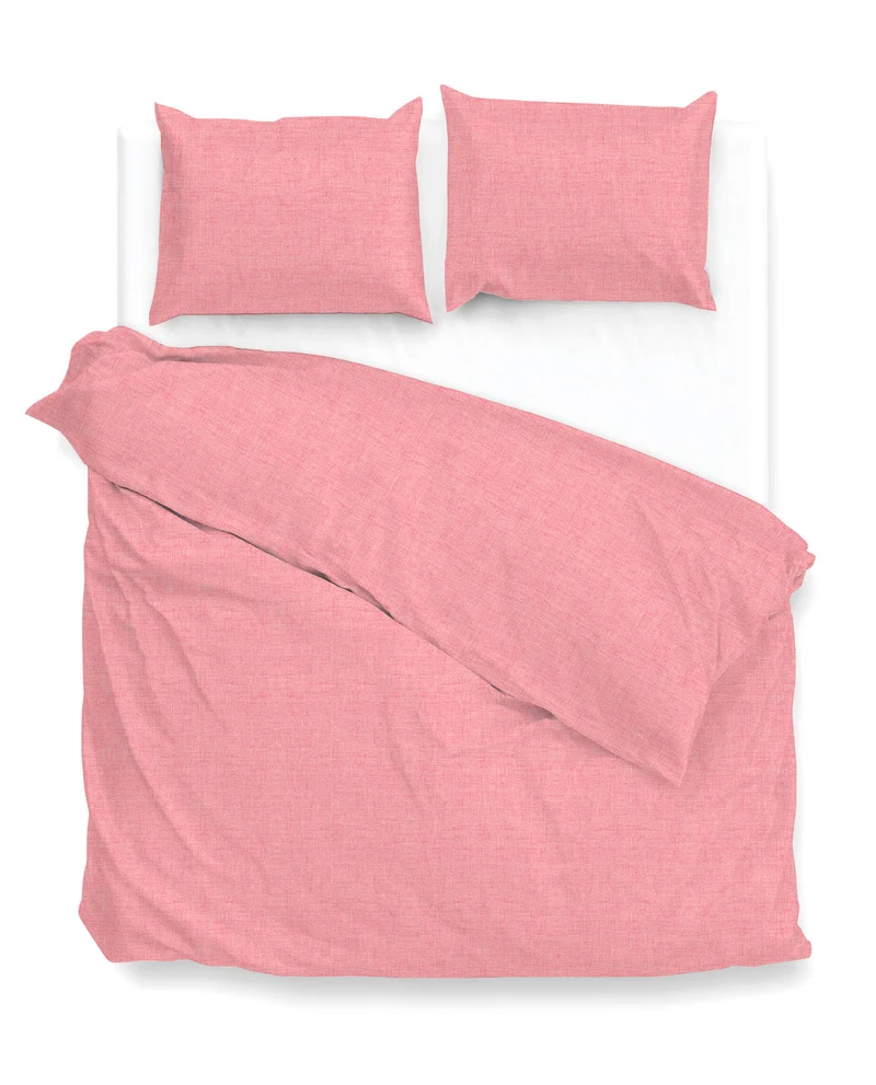 Zo! Home Baumwoll-Bettwäsche Lino Shell Red