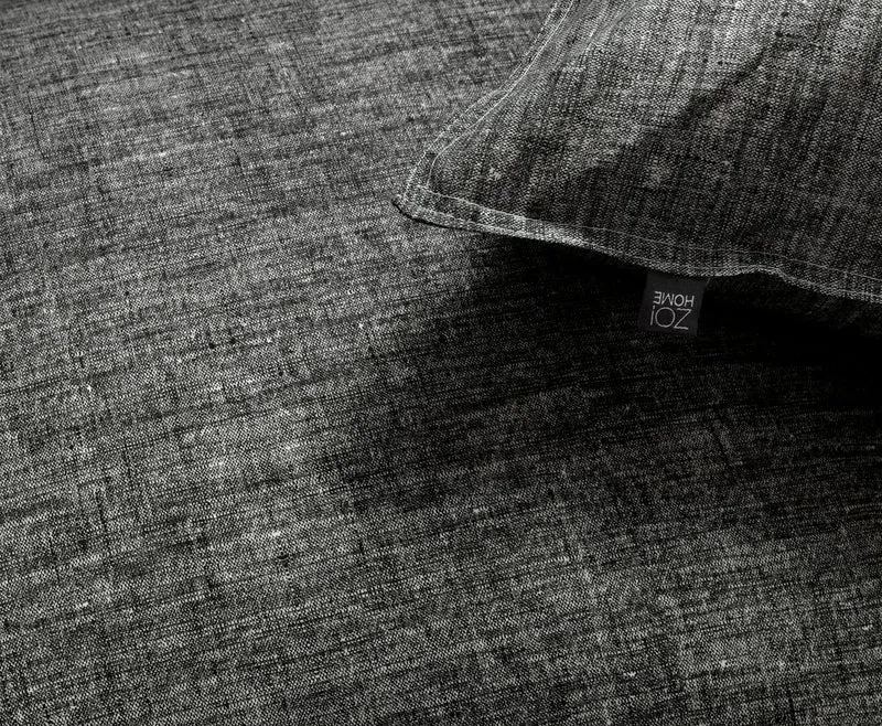 Zo!Home Bettwäsche Lino Renforcé Midnight Black