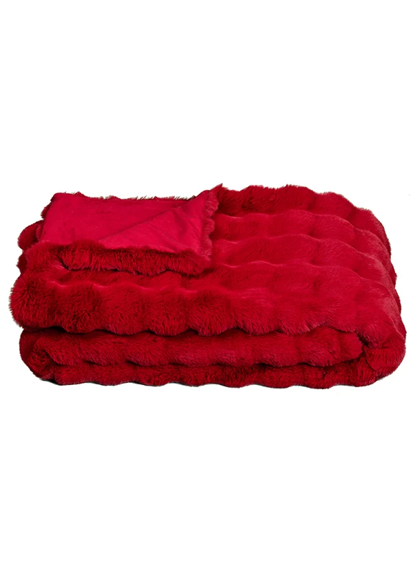 Starhome Webpelz-Decke Cosy 150x200cm Rot