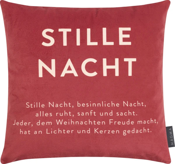 Magma Kissenhülle Wordart 40x40cm Stille Nacht