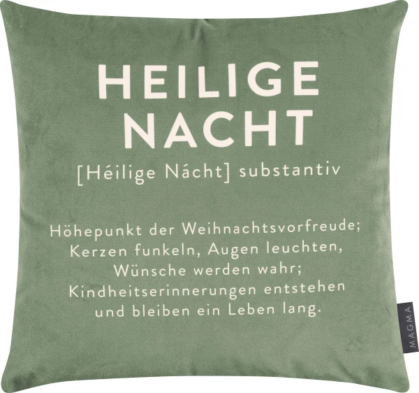 Magma Kissenhülle Wordart 40x40cm Heilige Nacht