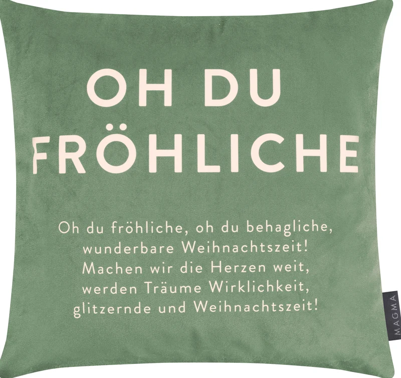 Magma Kissenhülle Wordart 40x40cm Oh du Fröhliche