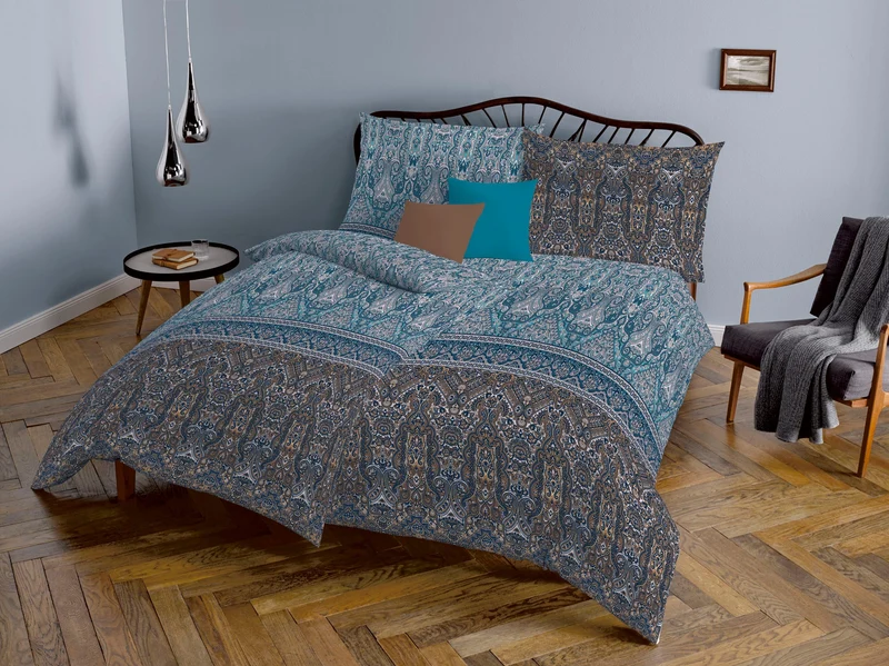 Fleuresse Bettwäsche Feinbiber Aspen blau Lech 43430