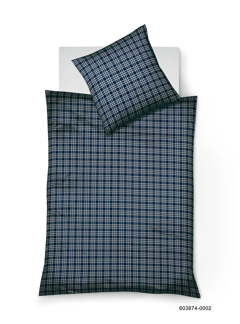 Fleuresse Bettwäsche Flanell Lech 60387 marine-taupe