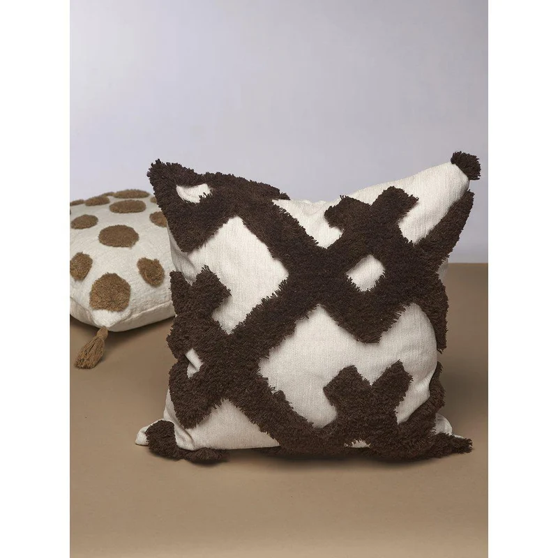 Svanefors Kissenbezug Ines 45x45cm Mocca