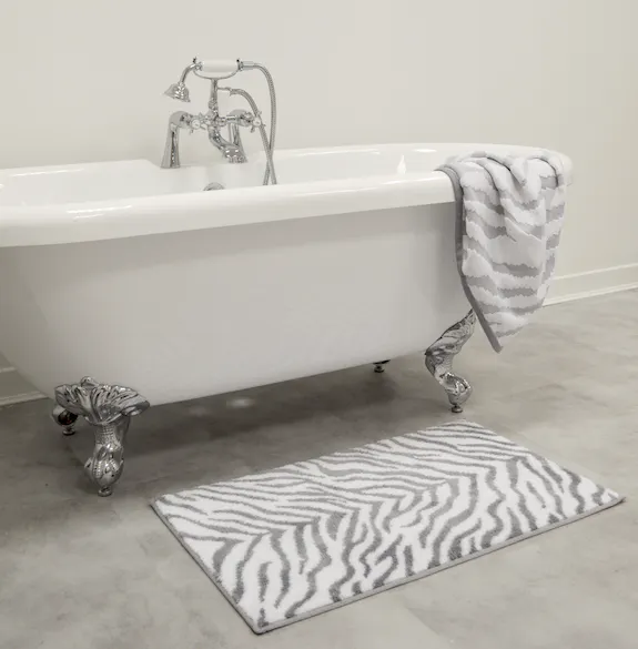 Allure Badteppich Zebra 50x80cm Grau