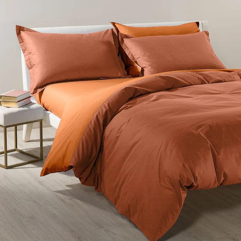 Completo Copripiumino Bicolor Double in Cotone