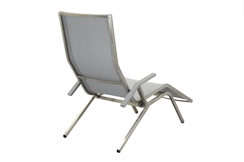 Zeo Living Bäderliege ER Edelstahl Deluxe grey