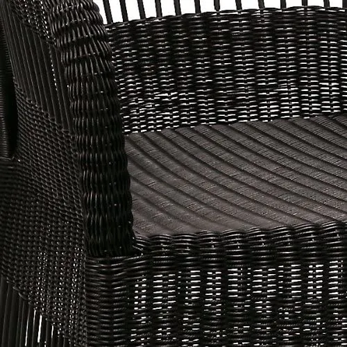 Zeo Living Korbsessel Casablanca schwarz