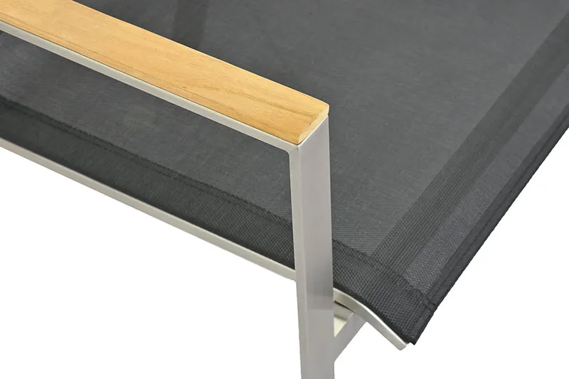 ZEO LIVING Chelsea Stapelstuhl Edelstahl black