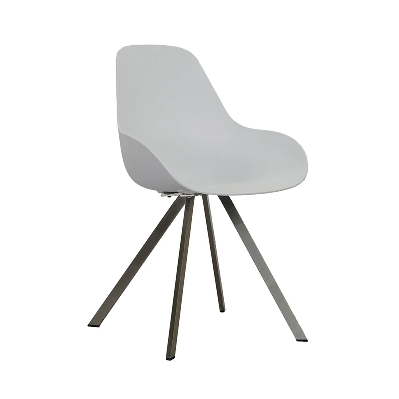 Zeo Living Schalensessel Tokyo Edelstahl/Weiß