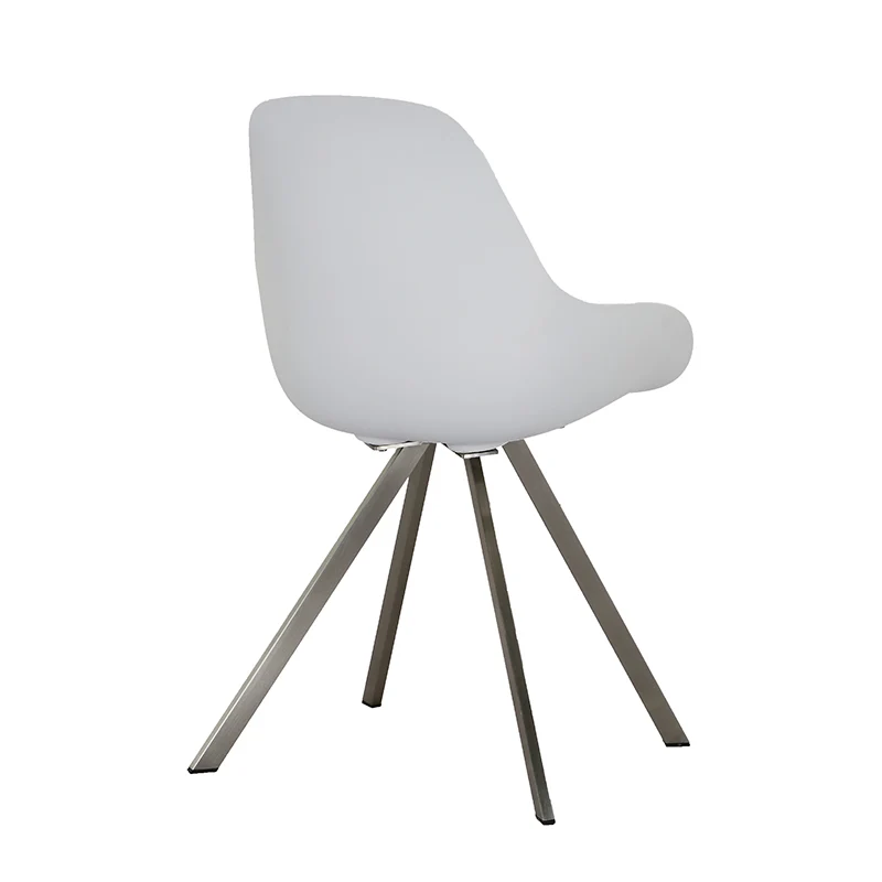 Zeo Living Schalensessel Tokyo Edelstahl/Weiß