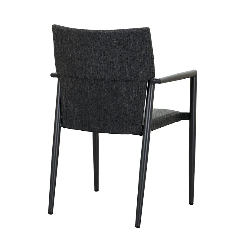 Zeo Living Stapelstuhl Paris Aluminium/Olefin anthrazit